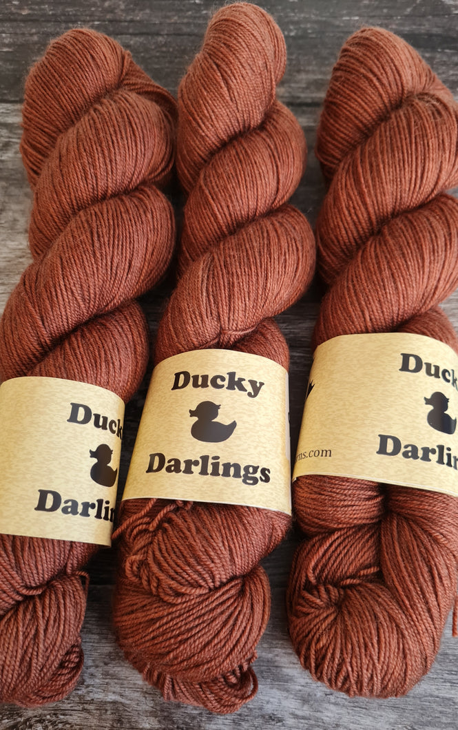 Copper kettle, superwashed merino yak nylon.