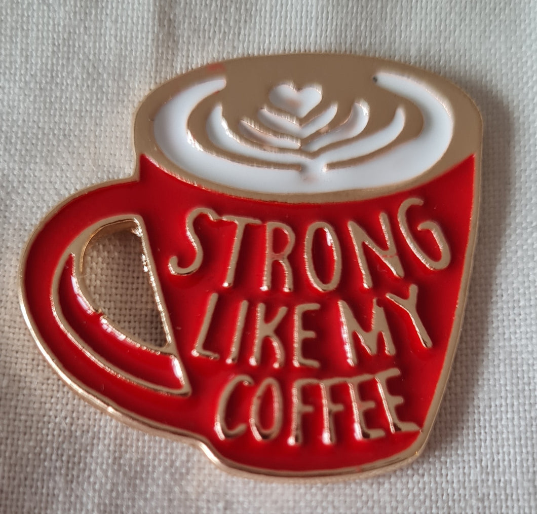 Pin badge, coffee