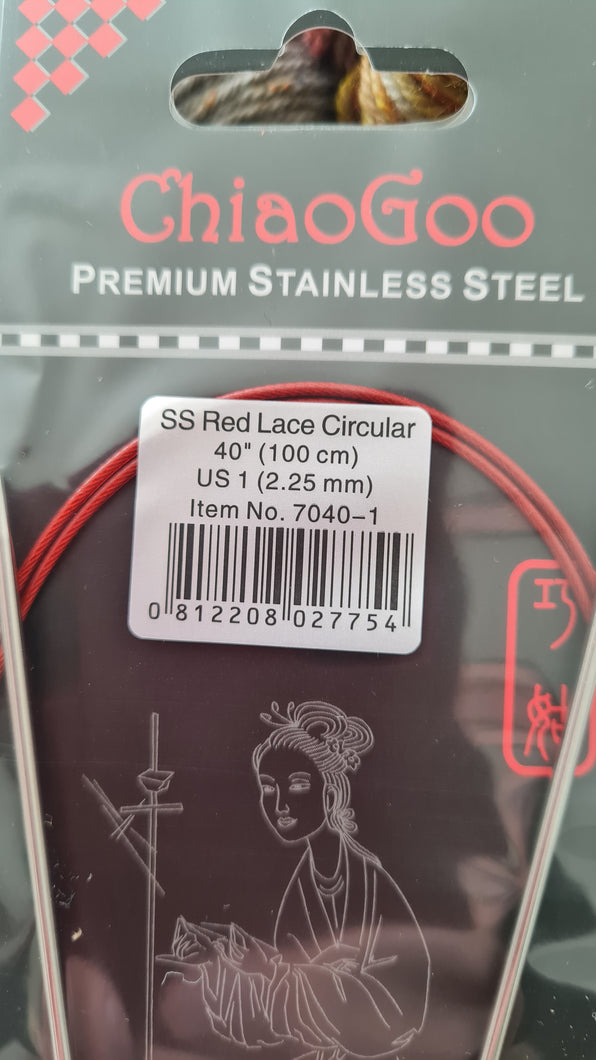 ChiaoGoo.Fixed circular needle.2.25mm x 100cm 40 inch