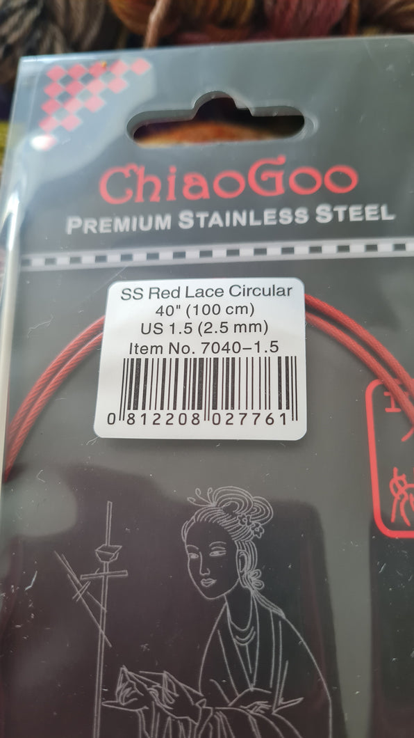 ChiaoGoo.Fixed circular needle.2.50mm x 100cm 40 inch
