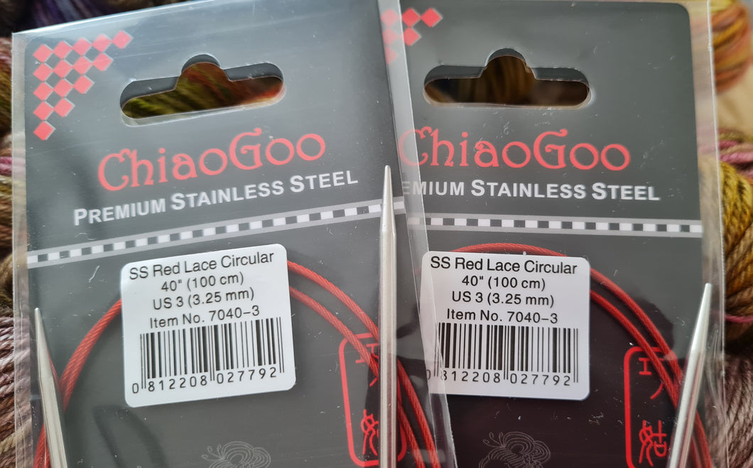 ChiaoGoo.Fixed circular needle.3.25mm x 100cm 40 inch