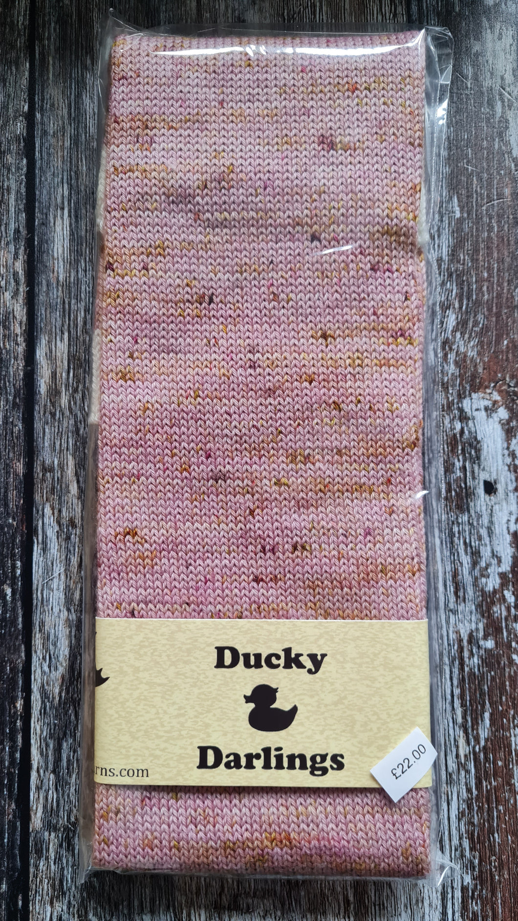 Sock tube  Dusky pink speckled.
