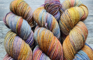 A petals rainbow, superwashed merino yak nylon