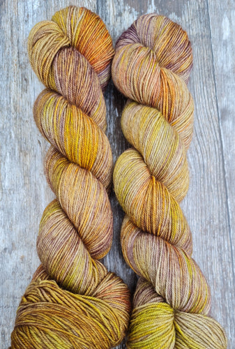 Chocolate orange, superwashed merino yak nylon