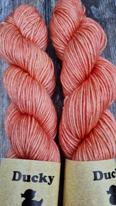 Peach fizz,luxury merino silk 50/50 DK