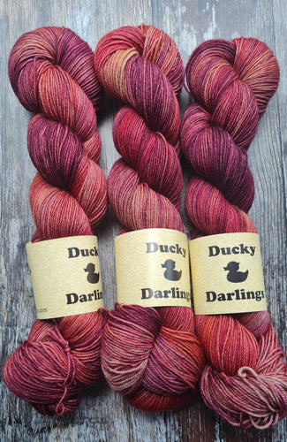 Crimson queen,superwashed merino yak nylon