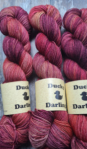 Crimson queen,superwashed merino yak nylon