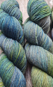 Peacock parade,superwashed merino yak nylon