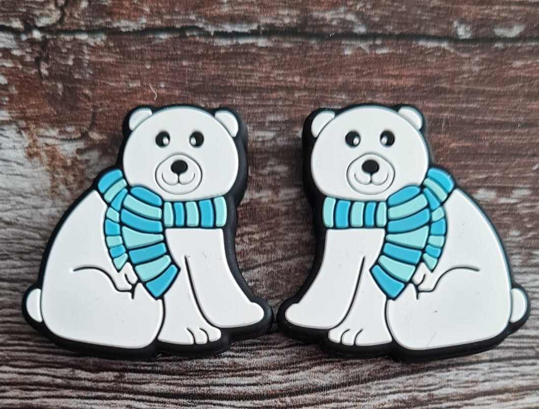 Knitting needle stoppers Polar bears