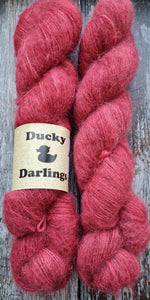 Autumn red, yak cloud 50g, alpaca,silk,merino yak.