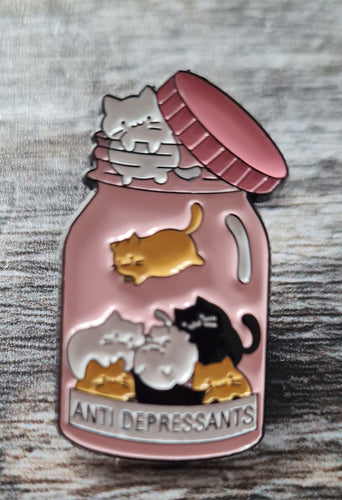 Pin badge Antidepressants cats.