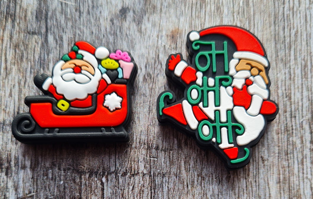 Knitting needle stoppers,Santa sleigh,