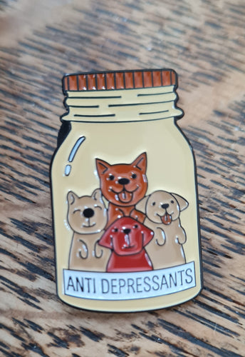 Pin badge Antidepressants dogs.