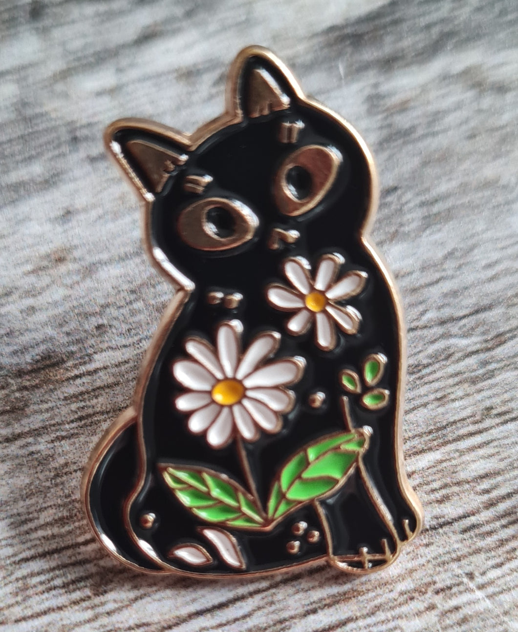 Pin badge, Flower cat