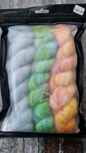 Load image into Gallery viewer, Mixed mini packs 3x 20g.Suri alpaca silk Blue/green/multi.Fluff pillow!