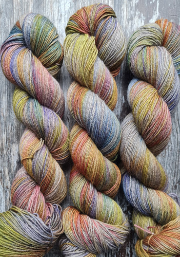 A petals rainbow, superwashed merino yak nylon