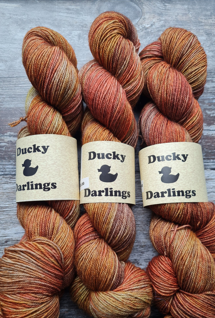 Cinnamon crunch, superwashed merino yak nylon
