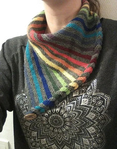 Litmus cowl, knitting kit.Illusion.