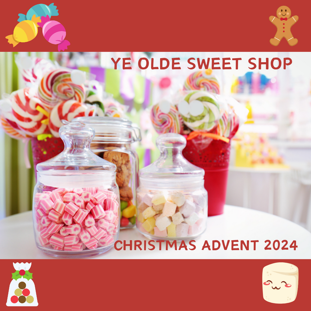 Ye olde sweet shop,christmas advent calender 2024.DK.
