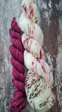 Load image into Gallery viewer, Cranberry splash Sock/shawl set, 120g