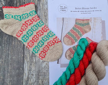 Load image into Gallery viewer, Retro bloom, Sock set, 140g kit,complete with pattern.