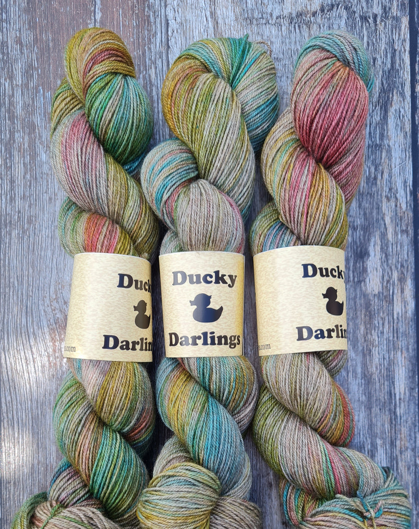 Ship in a bottle, superwashed merino yak nylon
