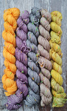Load image into Gallery viewer, Autumn harvest mini set 4ply with neon neps.
