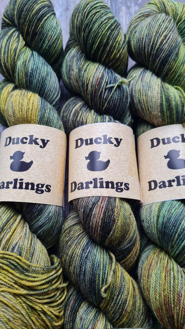 Greens are go, superwashed merino yak nylon 4ply