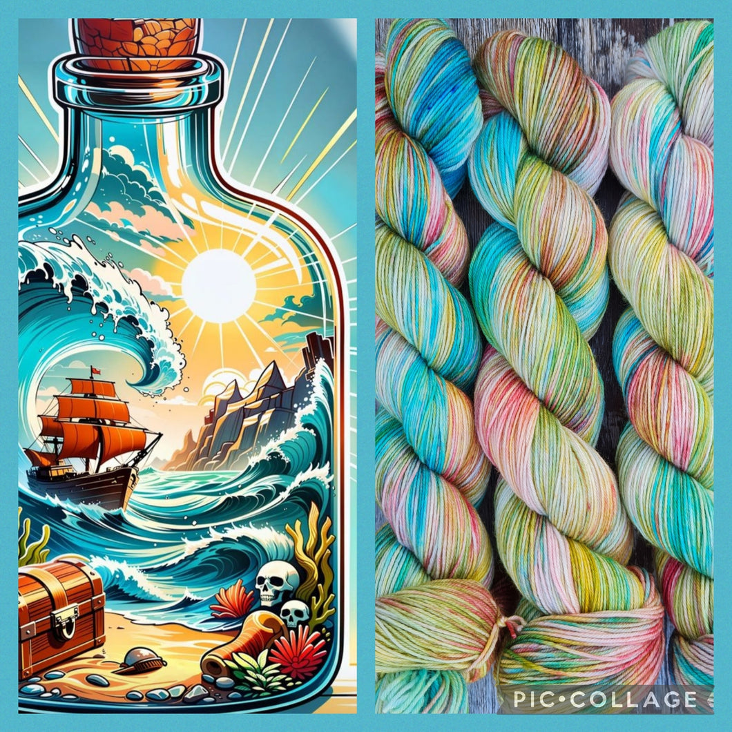 Ship in a bottle.