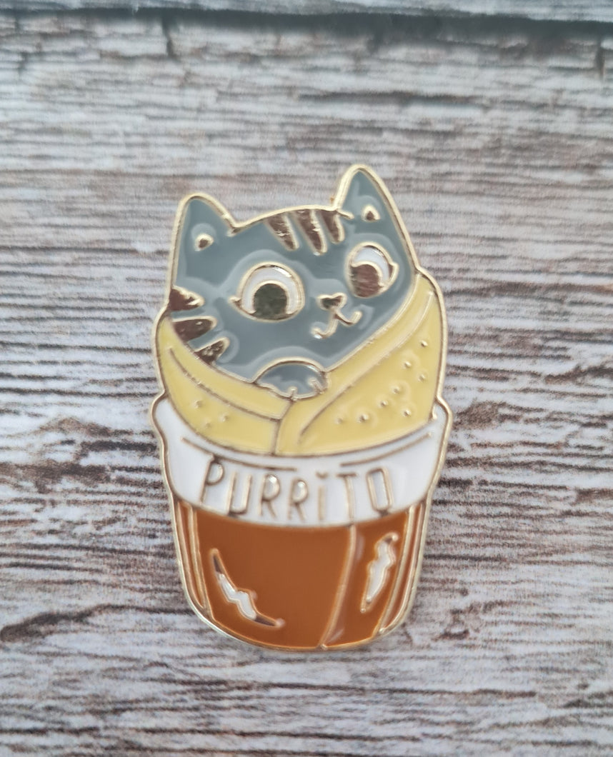 Pin badge,Purrito.