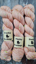 Load image into Gallery viewer, Just peachy, sw merino donegal neon neps Dk