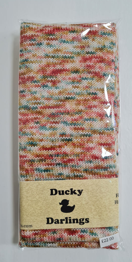 Sock tube Red green  speckled