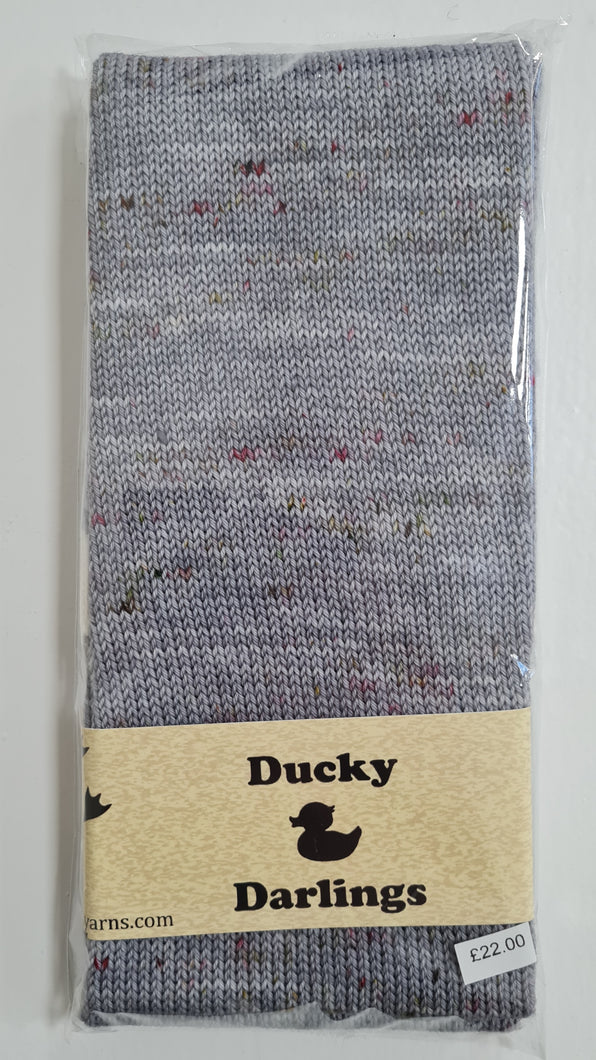 Sock tube cream grey speckled