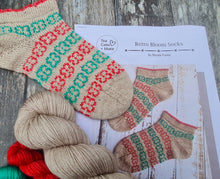 Load image into Gallery viewer, Retro bloom, Sock set, 140g kit,complete with pattern.