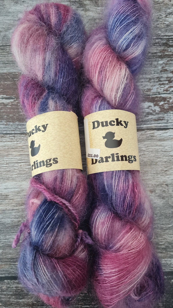 Blueberry 50g, alpaca,silk,merino yak.